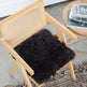 Coussin de chaise en peau de mouton islandais noire tondue 