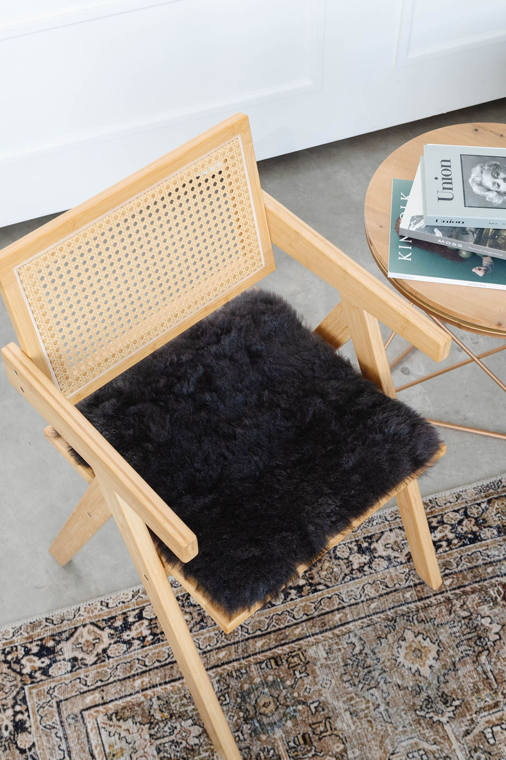 Shorn Black Icelandic Sheepskin Chair Pad 