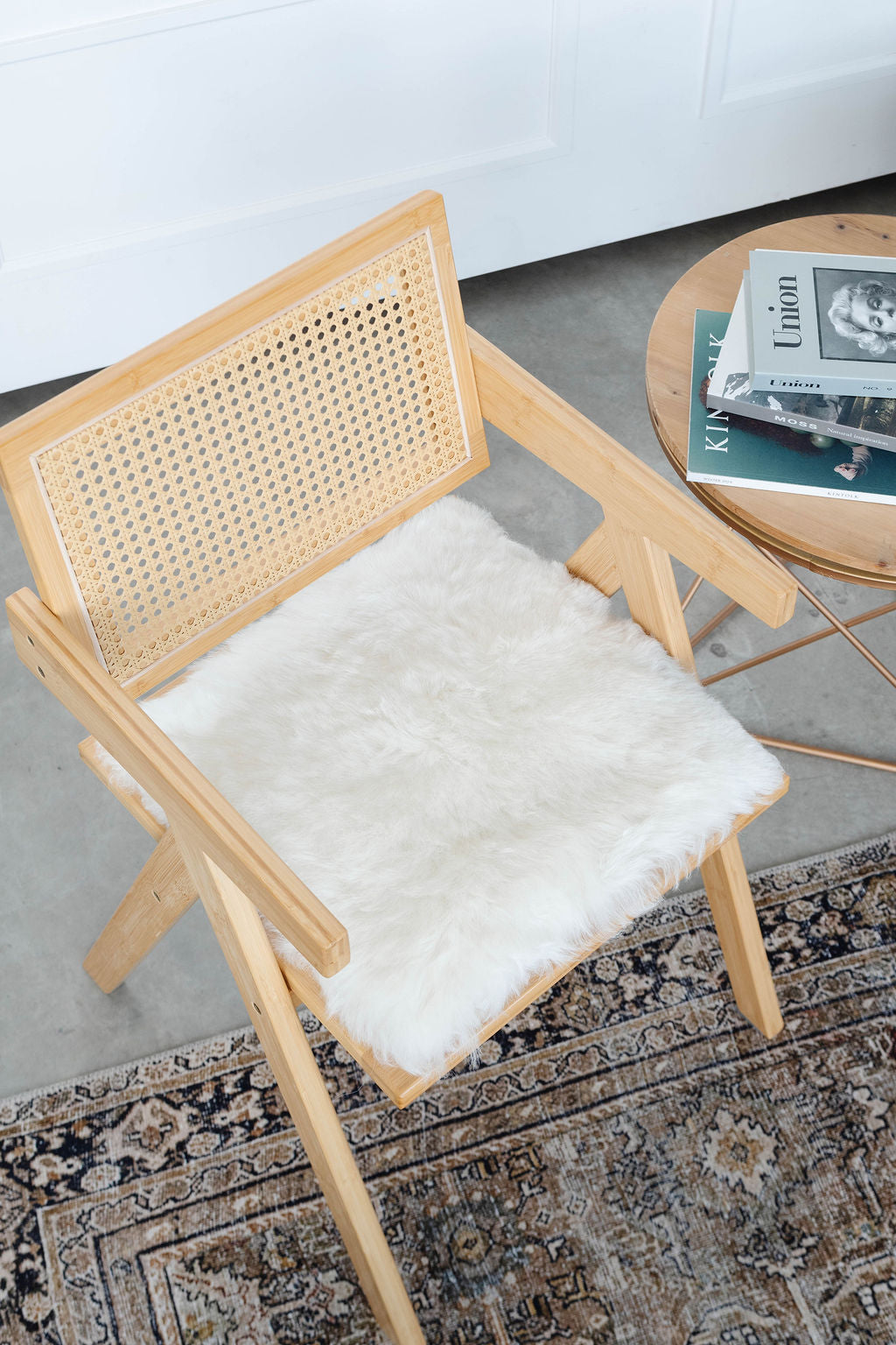 Shorn White Icelandic Sheepskin Chair Pad 