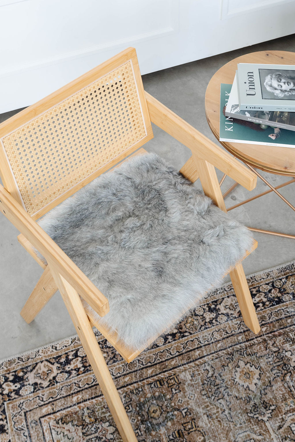 Shorn Grey Icelandic Sheepskin Chair Pad 