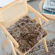 Coussin de chaise en peau de mouton islandais brun tondue 