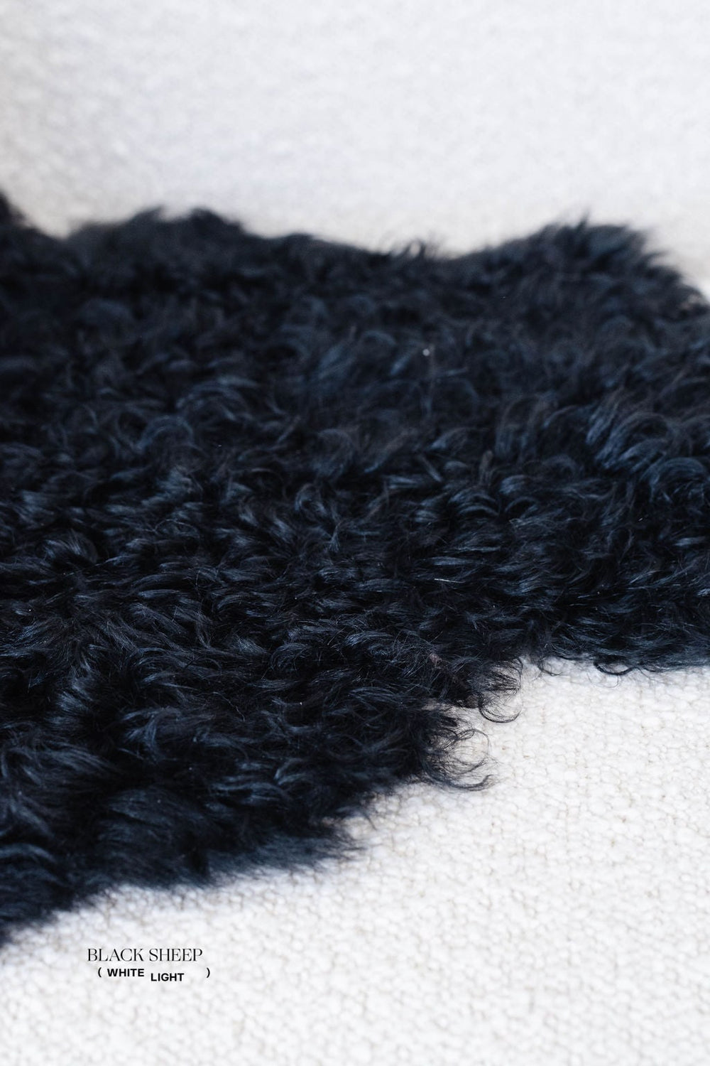 Black Tigrado Spanish Curly Sheepskin 