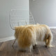 White Icelandic Curly Sheepskin 