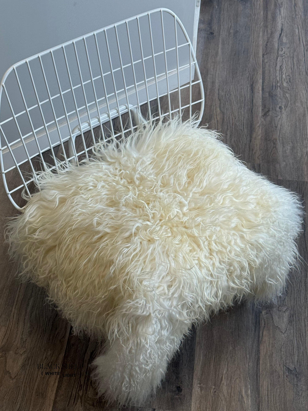 White Icelandic Curly Sheepskin 