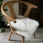 Shorn White Icelandic Sheepskin Chair Pad 