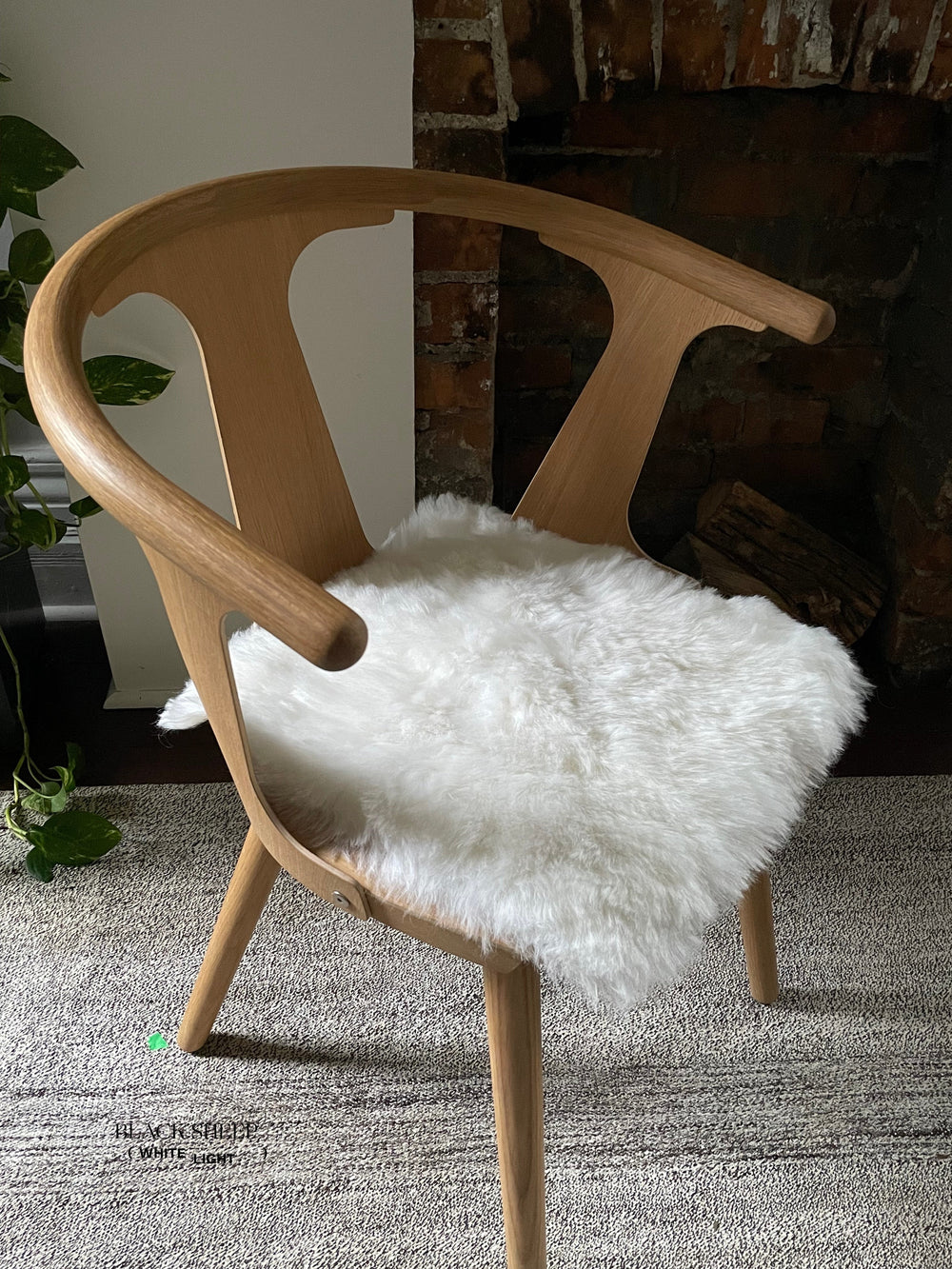 Shorn White Icelandic Sheepskin Chair Pad 