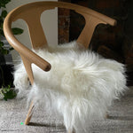 White Icelandic Sheepskin Chair Pad EX-STOCK Canada 