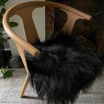 Black Icelandic Sheepskin Chair Pad EX-STOCK Canada 