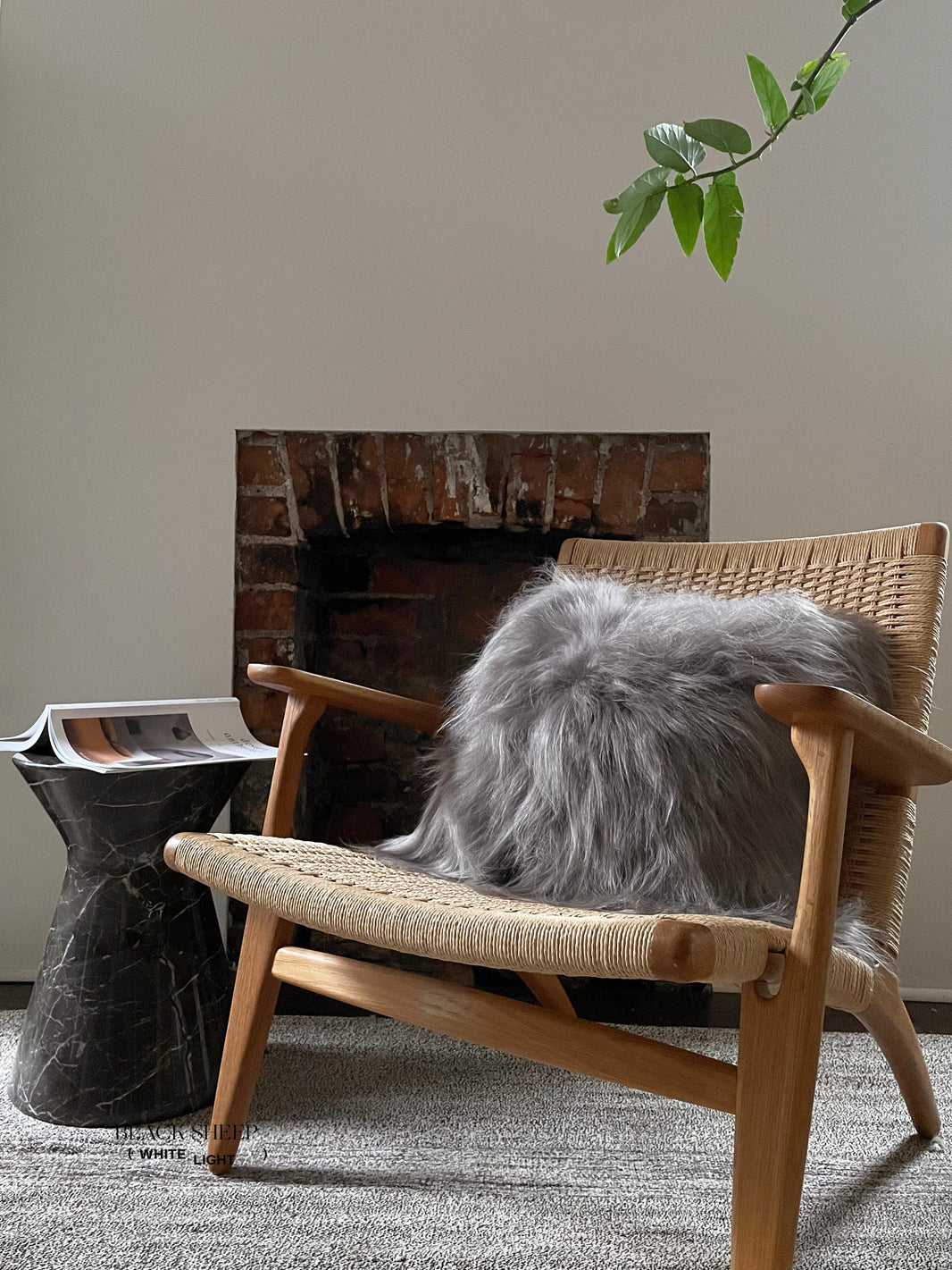 غطاء وسادة مربع من صوف الغنم الأيسلندي المعدنيEX-STOCK Canada 