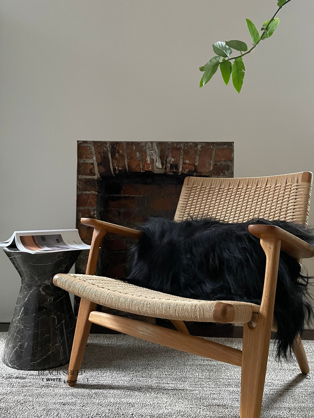 Rectangular Black Icelandic Sheepskin Pillow Cover EX-STOCK Canada 