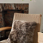 Square Shorn Brown Icelandic Sheepskin Pillow Cover EX-STOCK Canada 