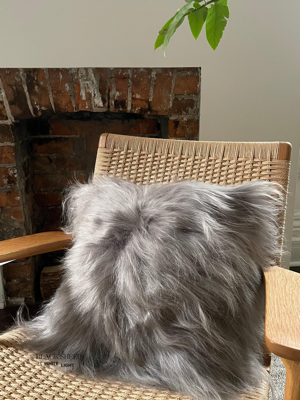 Square Mineral Icelandic Sheepskin Pillow Cover EX-STOCK Canada 