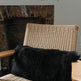 Rectangular Shorn Black Icelandic Sheepskin Pillow Cover EX-STOCK Canada 