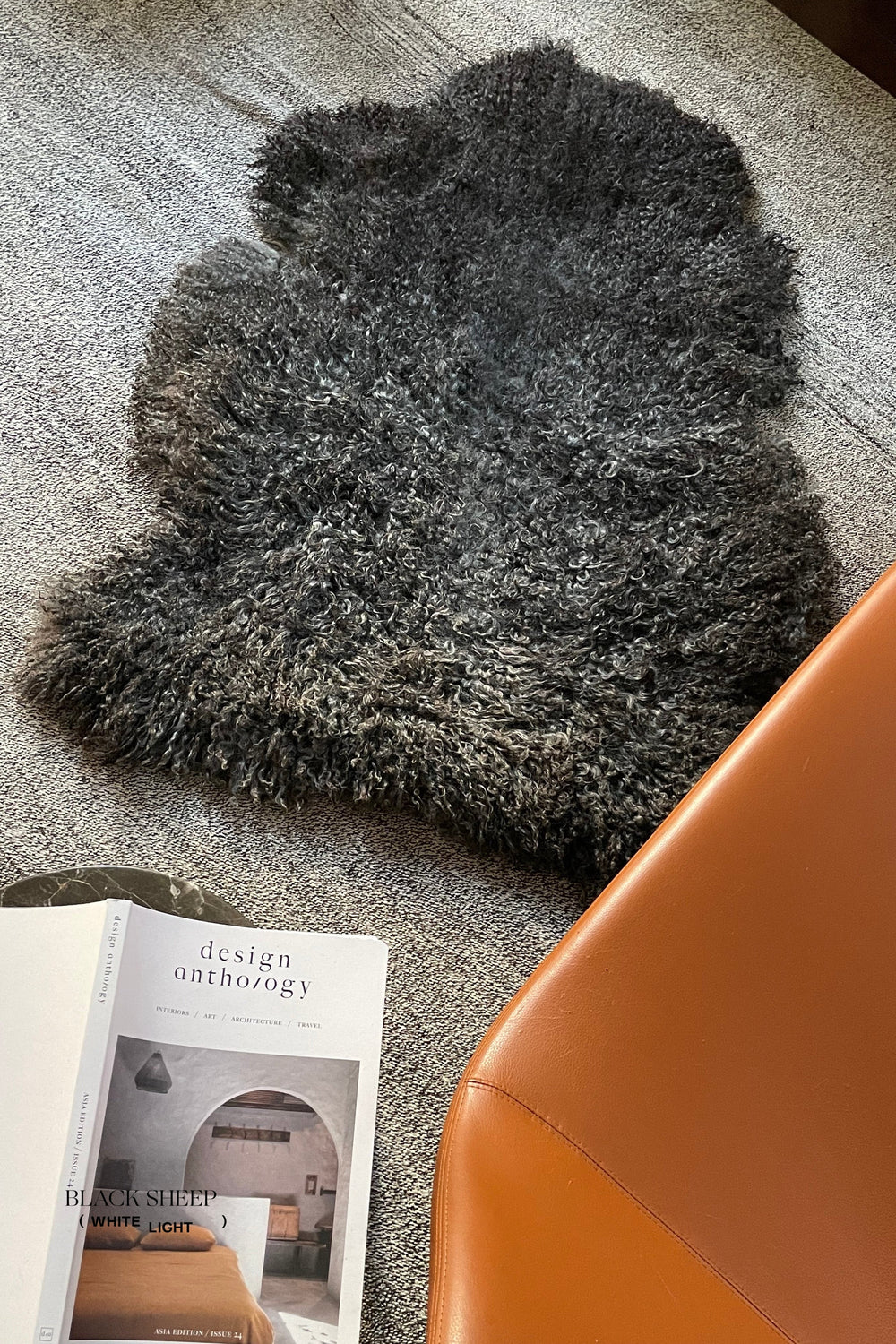 Grey Long Wool Gotland Sheepskin 