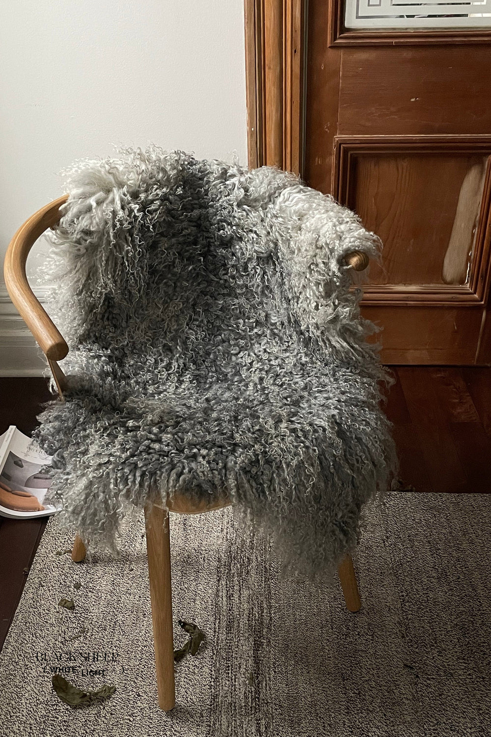 Grey Long Wool Gotland Sheepskin 