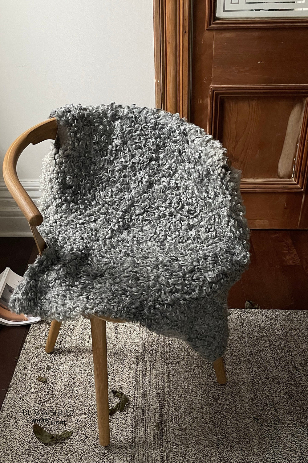 Grey Medium Wool Gotland Sheepskin 