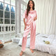 Ice Silk Pajamas For Women Summer Short Sleeve Trousers - EX-STOCK Canada