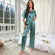 Ice Silk Pajamas For Women Summer Short Sleeve Trousers - EX-STOCK Canada