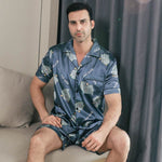 Ice Silk Short Sleeve Pajamas Men Can Be Outerwear Homewear  EX-STOCK CANADA
