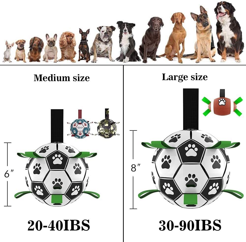Interactive Dog Football Toy Soccer Ball Inflated Training Toy For Dogs Outdoor Border Collie Balls For Large Dogs Pet Supplies EX-STOCK Canada 