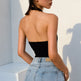 Iron ring zip hanging neck sexy halter onesies EX-STOCK Canada 
