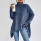 Irregular Turtleneck Sweater Winter Loose Long Sleeve Knitted Tops Leisure Warm Pullover Sweater Women's Clothing EX-STOCK Canada 