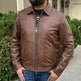 James Dean-Style Lamb Leather Jacket with Side Buckles EX-STOCK Canada 