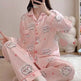 Japanese Sweet Cartoon Long Sleeved Pajamas For Women - EX-STOCK Canada