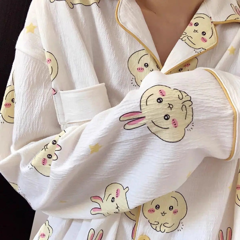 Japanese Sweet Cartoon Long Sleeved Pajamas For Women - EX-STOCK Canada