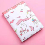 Kaba Bear Hippo Small White Magnetic Buckle Notebook Portable Notebook Girl Heart Creative Cute Hand Book - EX-STOCK Canada