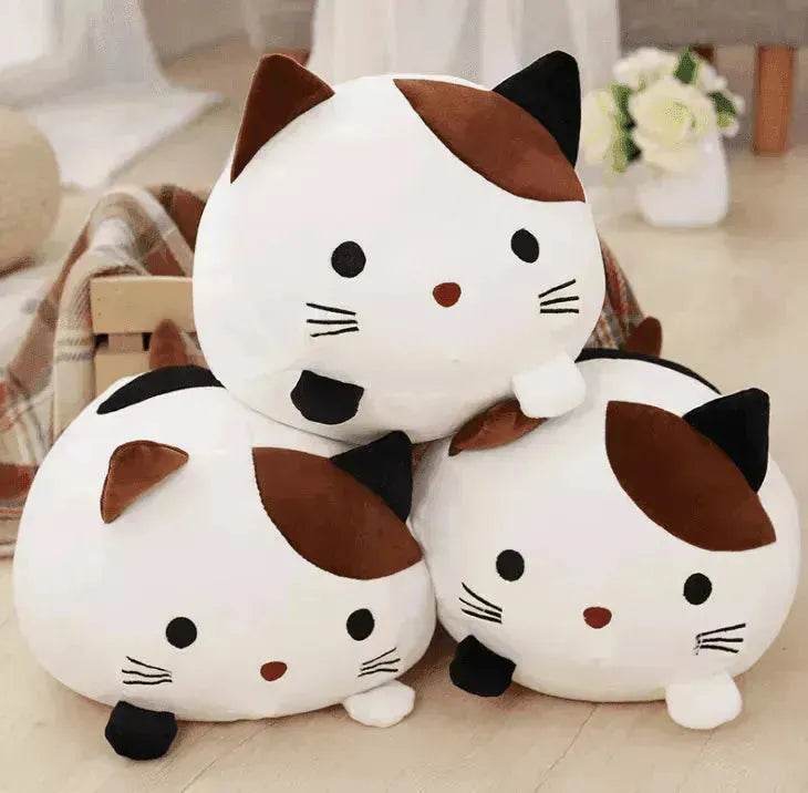 Kawaii Plush Cat Pillow: Soft, 30cm, Cartoon Animal Doll. Great for Kids! - EX-STOCK Canada