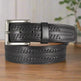 Keldon Leather Men's Whipstitch Tooled Leather Removable Buckle Belt EX-STOCK Canada 
