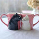 Kiss Cat Coffee Couple Handmade Mug - EX-STOCK Canada