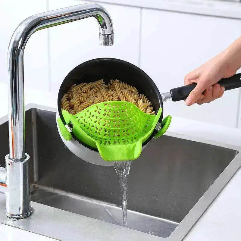 Kitchen Gadgets Silicone Pot Side Drainer - EX-STOCK Canada
