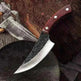 Kitchen Steel Knife Full Sharp Blade Chef Knife+Leather Strap - EX-STOCK CANADA