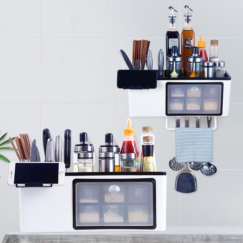 Kitchenware Rack Seasoning Storage Box Multifunctional Floor Condiment Storage Knife Rack EX-STOCK Canada 