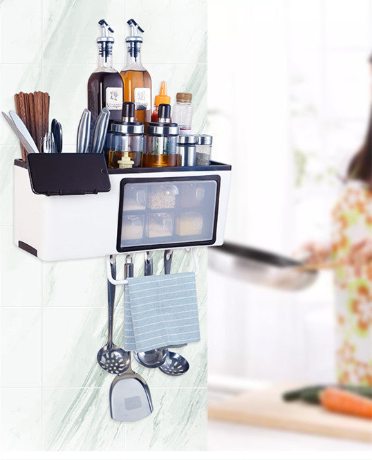 Kitchenware Rack Seasoning Storage Box Multifunctional Floor Condiment Storage Knife Rack EX-STOCK Canada 