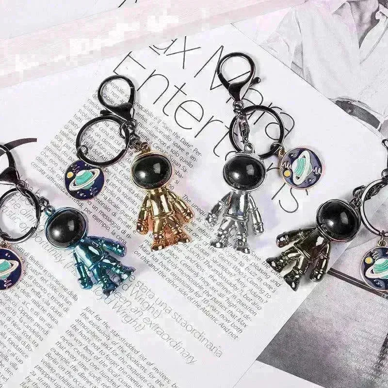 Korean Hip Hop Fashion Cross Spaceman Necklace Keychain - EX-STOCK CANADA