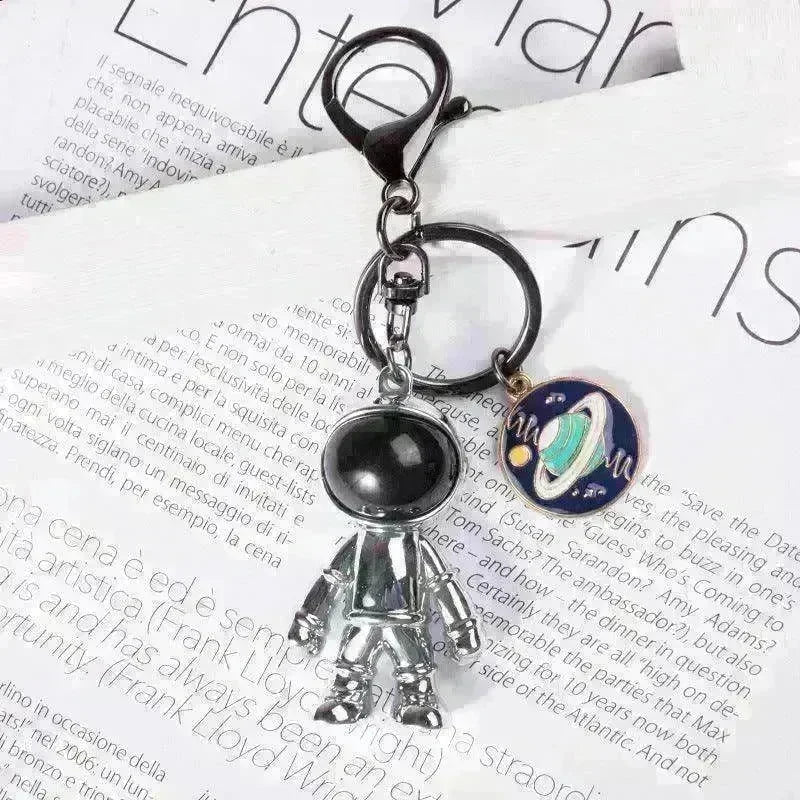 Korean Hip Hop Fashion Cross Spaceman Necklace Keychain - EX-STOCK CANADA