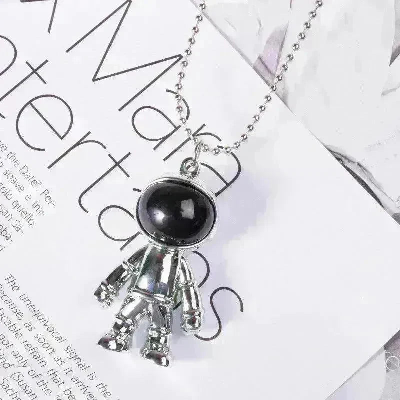Korean Hip Hop Fashion Cross Spaceman Necklace Keychain - EX-STOCK CANADA