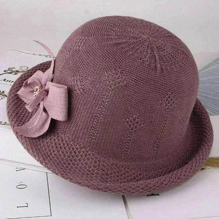Korean Style Flower Knit Sun Hats for Women - EX-STOCK Canada