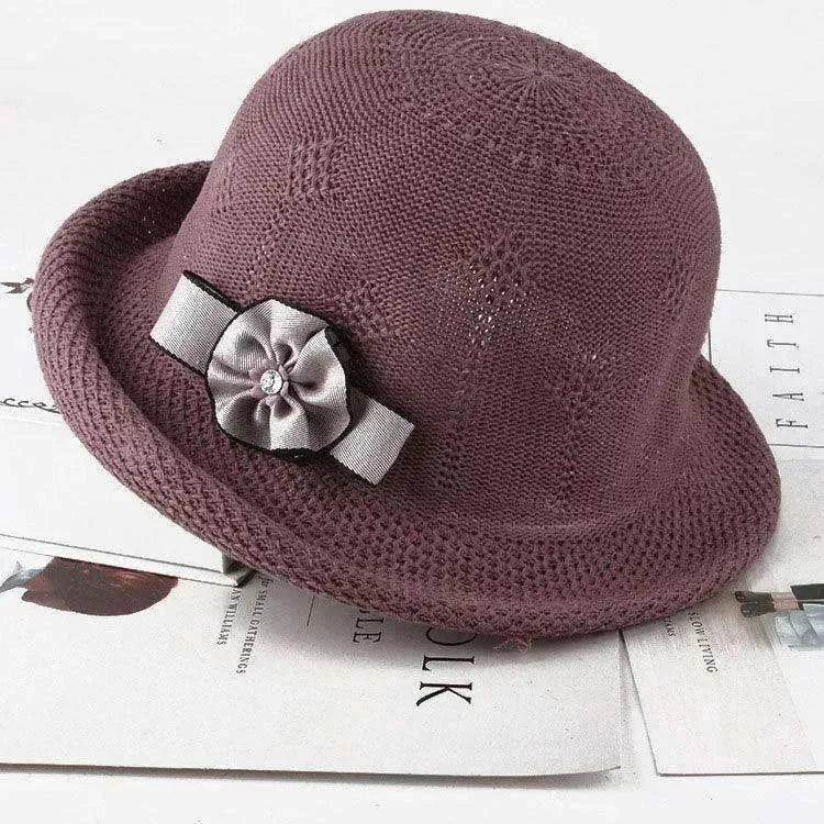 Korean Style Flower Knit Sun Hats for Women - EX-STOCK Canada