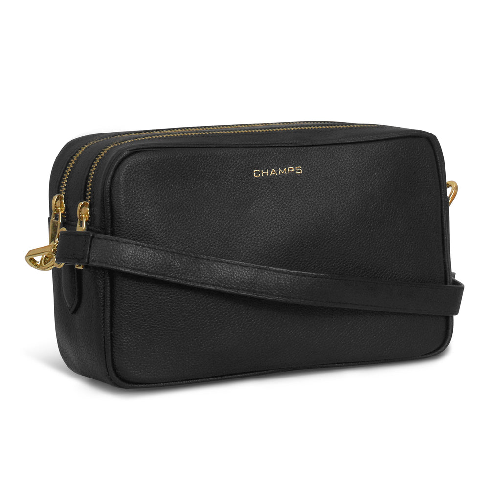 Gala / Leather Double-Zip Shoulder Bag EX-STOCK Canada 