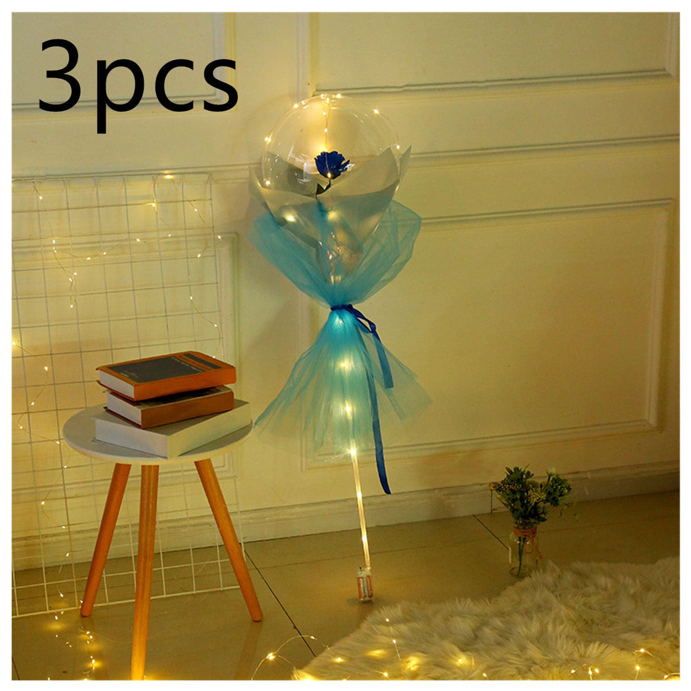 LED Luminous Balloon Rose Bouquet Transparent Bobo Ball Rose EX-STOCK Canada 