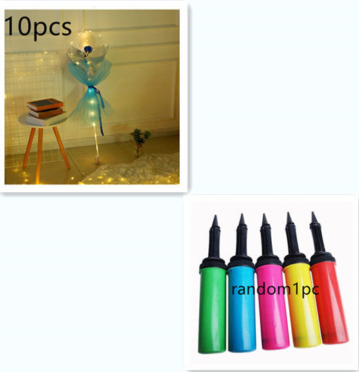 LED Luminous Balloon Rose Bouquet Transparent Bobo Ball Rose EX-STOCK Canada 