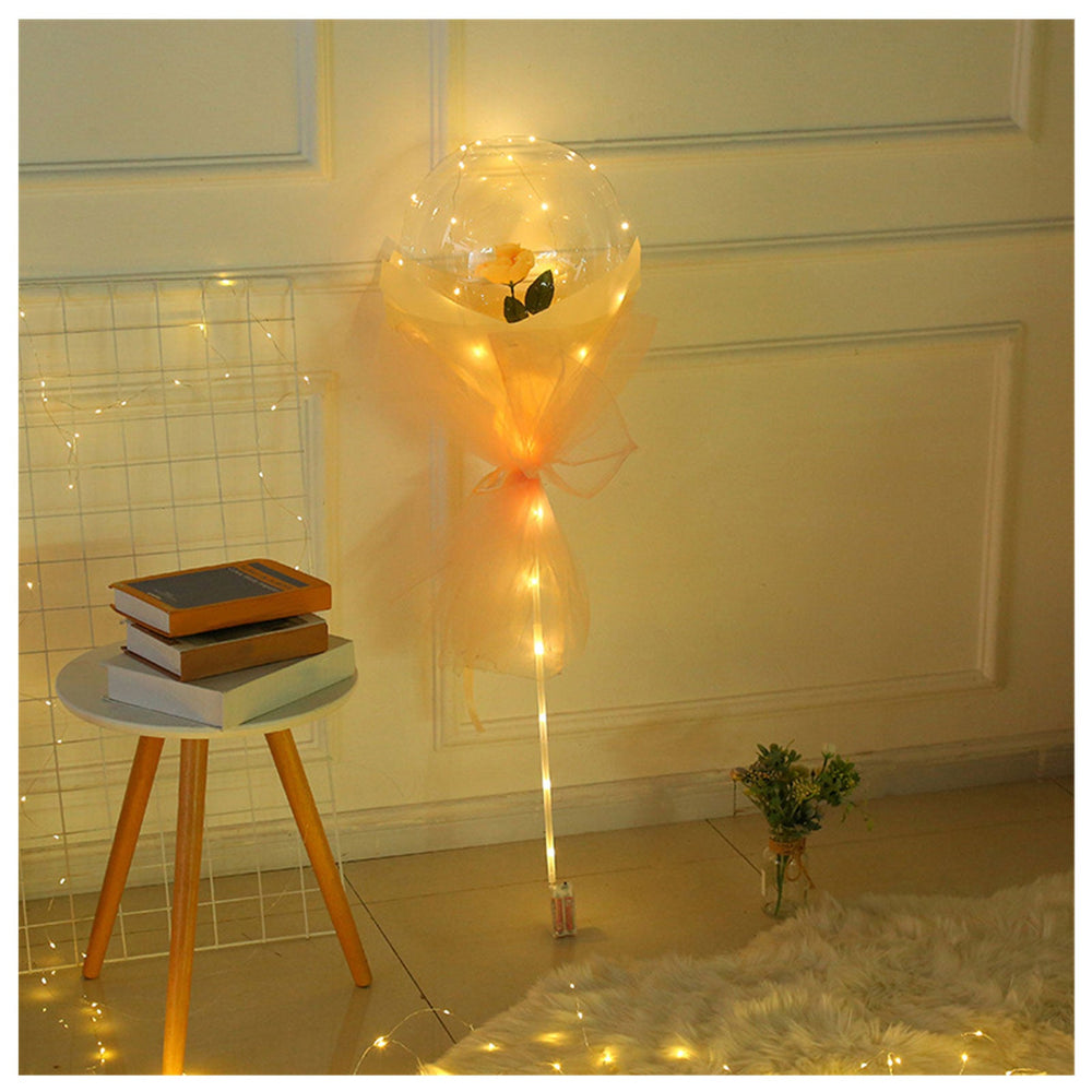 LED Luminous Balloon Rose Bouquet Transparent Bobo Ball Rose EX-STOCK Canada 