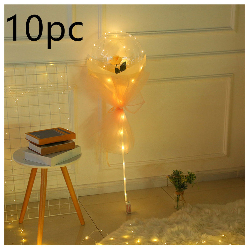 LED Luminous Balloon Rose Bouquet Transparent Bobo Ball Rose EX-STOCK Canada 
