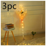LED Luminous Balloon Rose Bouquet Transparent Bobo Ball Rose EX-STOCK Canada 