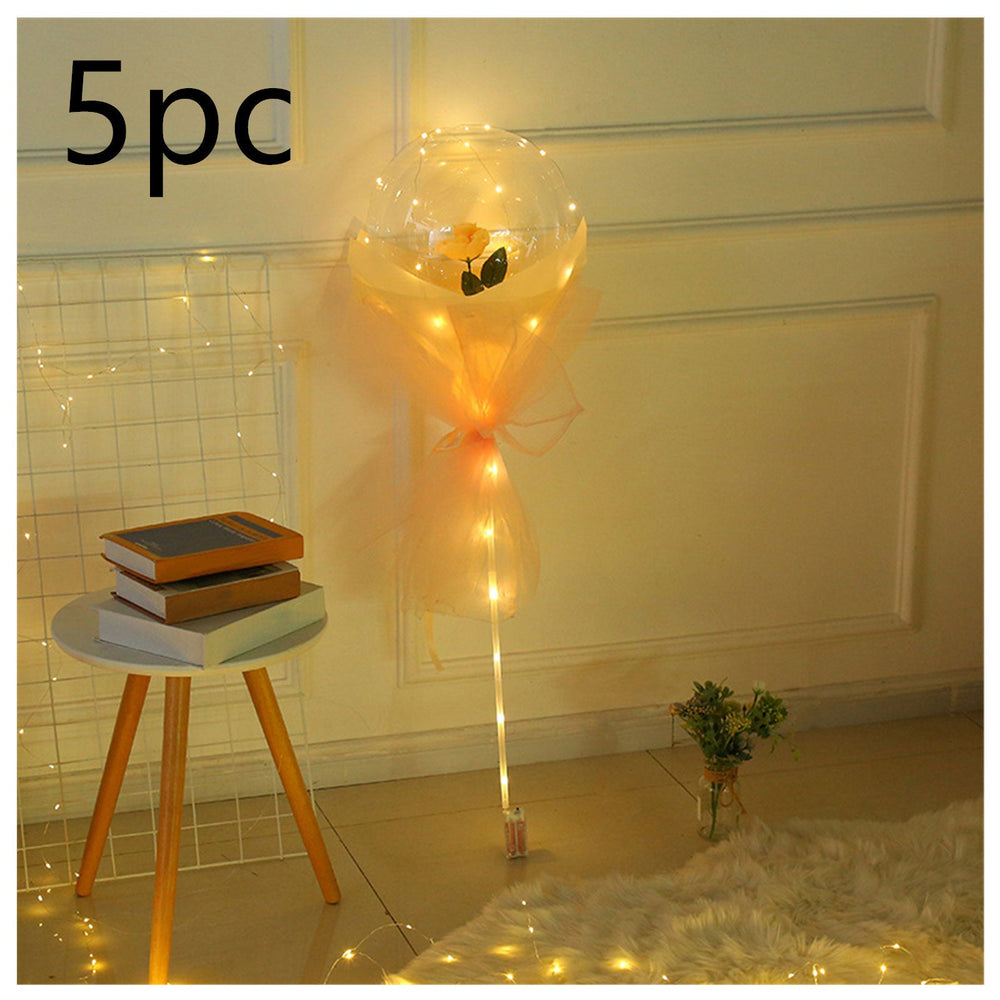 LED Luminous Balloon Rose Bouquet Transparent Bobo Ball Rose EX-STOCK Canada 