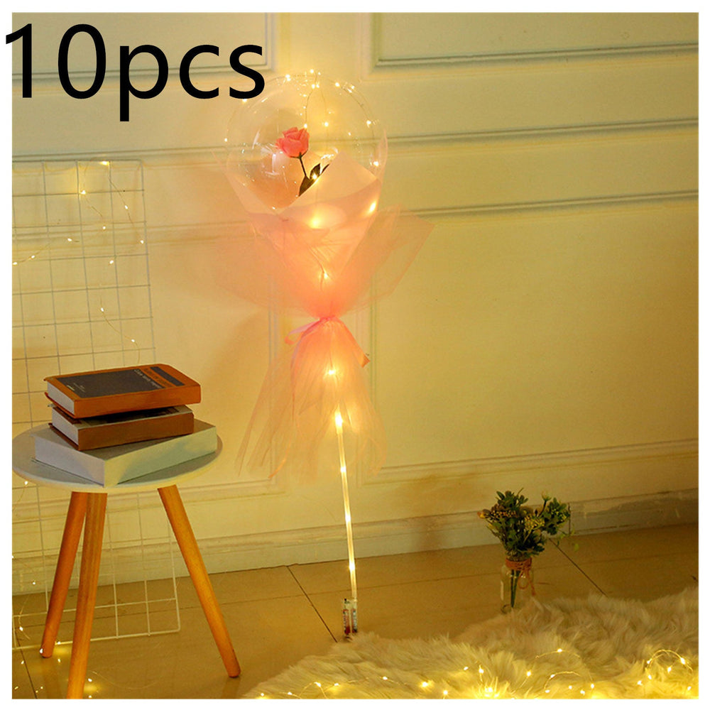 LED Luminous Balloon Rose Bouquet Transparent Bobo Ball Rose EX-STOCK Canada 